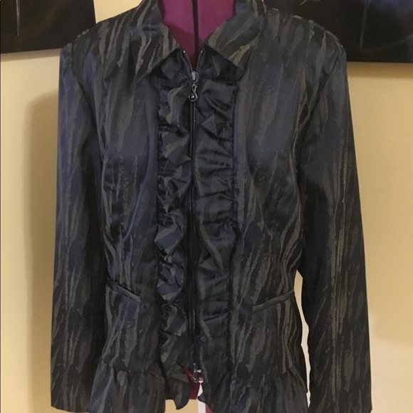 Samuel Dong dress jacket with ruffled closure NWT - Picture 1 of 10